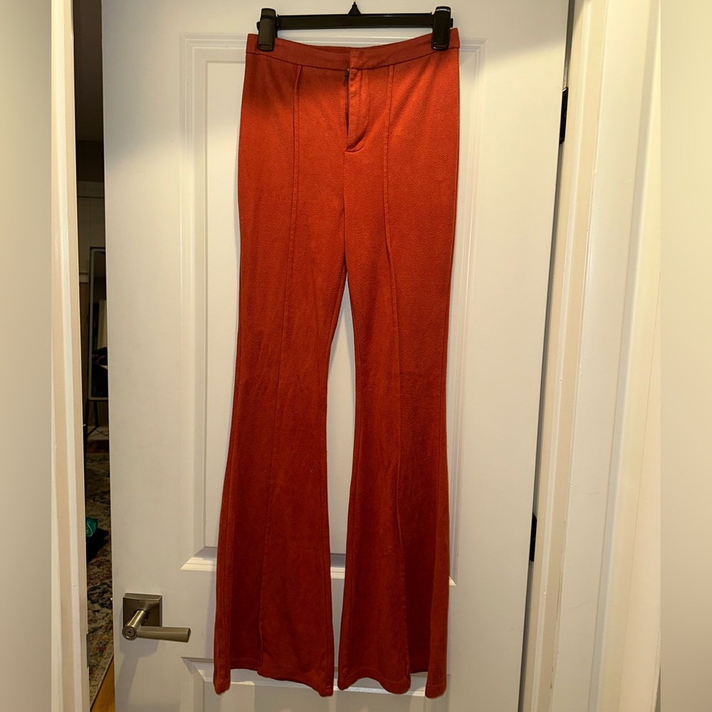Stylish Red/Orange Flared Pants